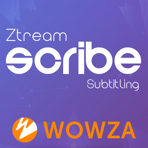 Scribe is a Wowza Streaming Engine module for automated subtitling, closed and open captions, with support for CTA-608/708 and WebVTT