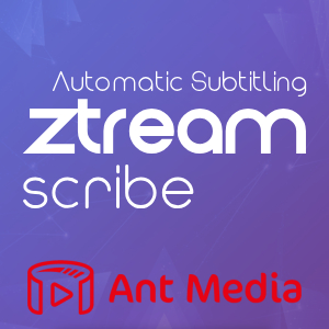 Scribe is a plugin for Ant Media Server that adds real-time speech-to-text transcription and WebVTT subtitle tracks to your live streams.